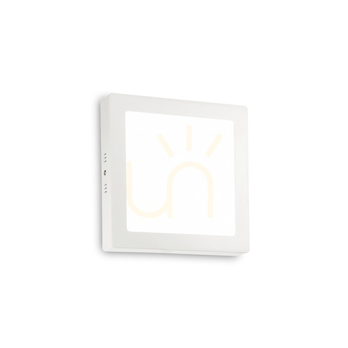 Prüfen Plafond Ideallux Universal PL D22 Square weiß LED 17W 3000K 138640