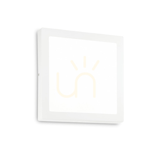 Prüfen Plafond Ideallux Universal PL D30 Square LED 22W 4000K weiß 30 cm 321707