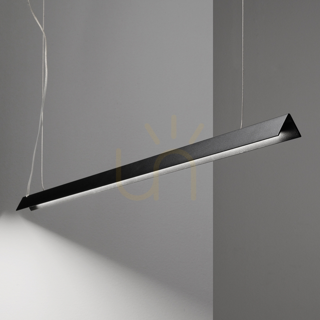 Aussicht Pendelleuchte Ideallux V-Line 275376 schwarz LED 20W 110 cm Pendelleuchte Ideallux V-Line 275376 schwarz LED 20W 110 cm
