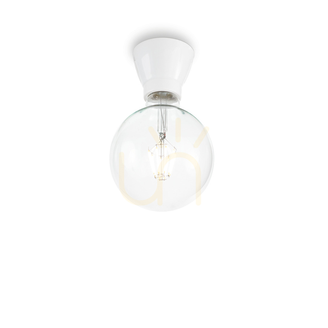 Prüfen Plafond Ideallux Winery PL1 Bianco weiß Keramik E27 155227 Plafond Ideallux Winery PL1 Bianco weiß Keramik E27 155227