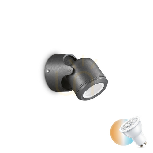 Prüfen Außenwandleuchte Ideallux Xeno AP1 Nero schwarz GU10 IP44 129464