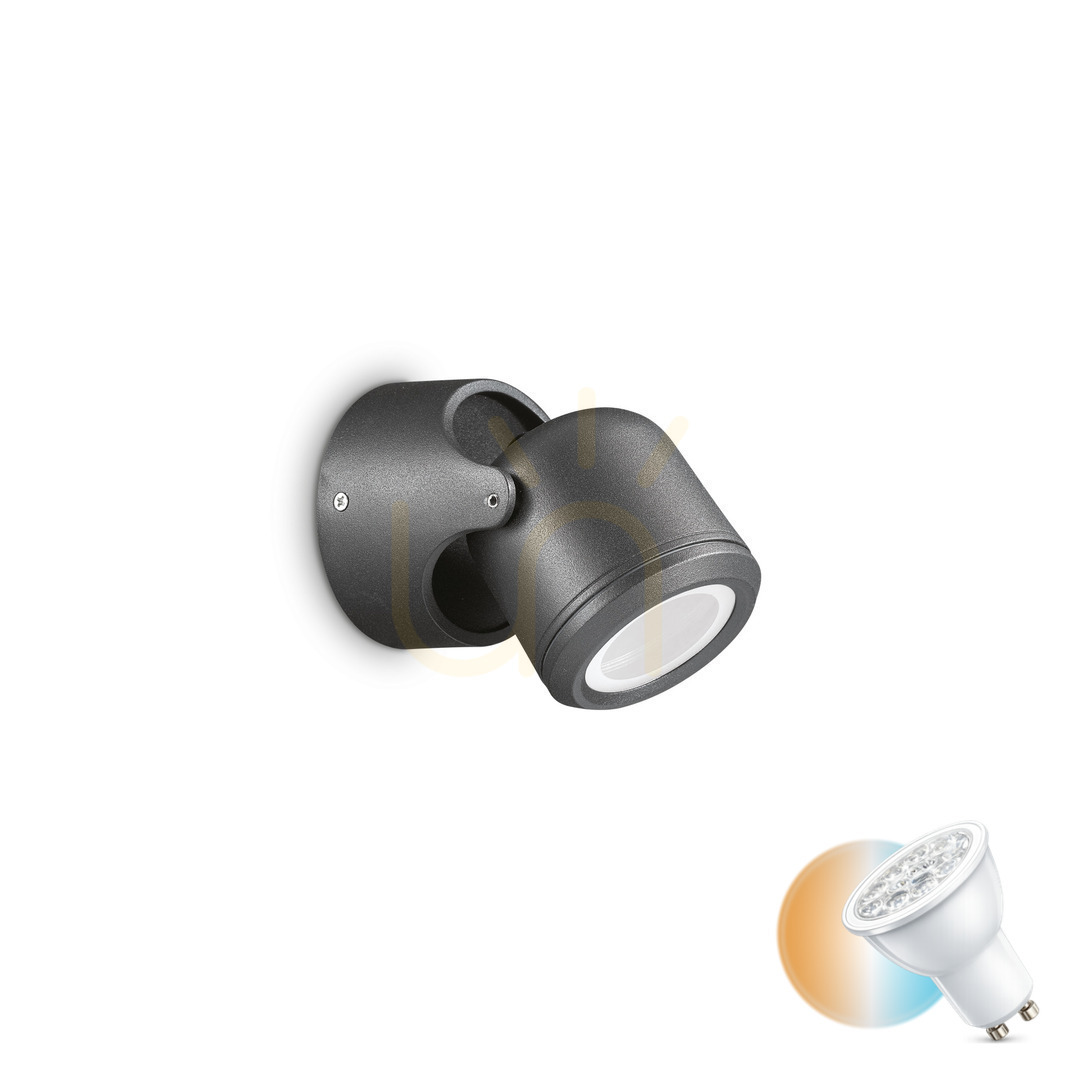 Prüfen Außenwandleuchte Ideallux Xeno AP1 Nero schwarz GU10 IP44 129464 Außenwandleuchte Ideallux Xeno AP1 Nero schwarz GU10 IP44 129464