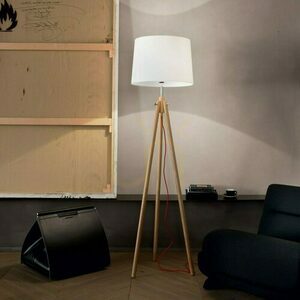 Stehlampe Ideallux York PT1 Holz Stoff E27 164 cm 089805 small 1