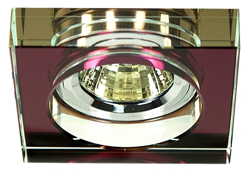 Prüfen Ss-16 Ch/Pu Mr16 Chromo Deckenleuchte. Decke. Festes quadratisches lila Glas - OpenBox