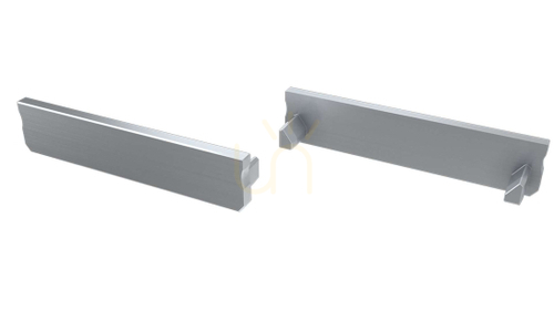 Prüfen Aluminium-Endkappe für LED-Profil LUMINES SOLIS, silber, ohne Bohrung
