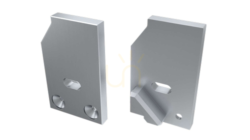 Prüfen ALU Blindstopfen für LUMINES I10 LED Profil 10mm silber rechts mit Loch