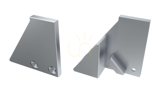 Prüfen ALU Kappe für LUMINES I10 10mm silber LED Profil rechts mit Halterung ALU Kappe für LUMINES I10 10mm silber LED Profil rechts mit Halterung