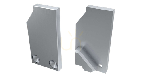 Prüfen Rechte Aluminium-Endkappe Lumines I6, silbern, für 8-mm-Glas