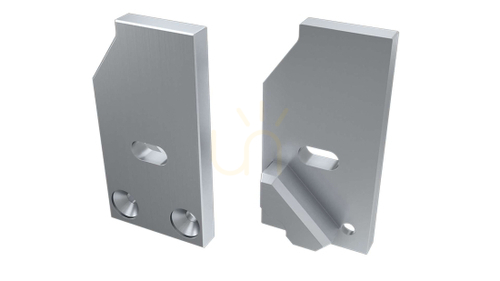 Prüfen ALU-Blindstopfen für LUMINES I6 8mm silber LED-Profil rechts mit Bohrung
