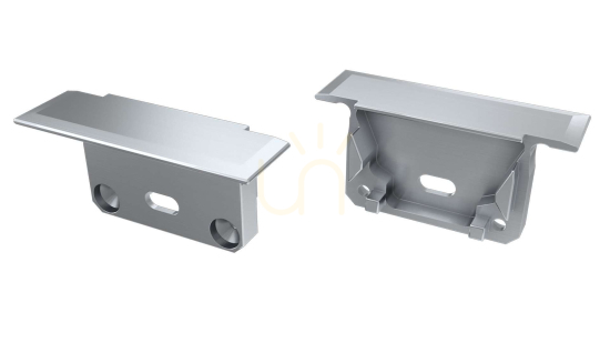 Prüfen ALU-Kappe für LUMINES inSILEDA LED-Profil silber mit Loch ALU-Kappe für LUMINES inSILEDA LED-Profil silber mit Loch