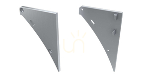 LUMINES LOGI Aluminium-Endkappe für LED-Profil, rechts, silber, mit Kabelöffnung small 0