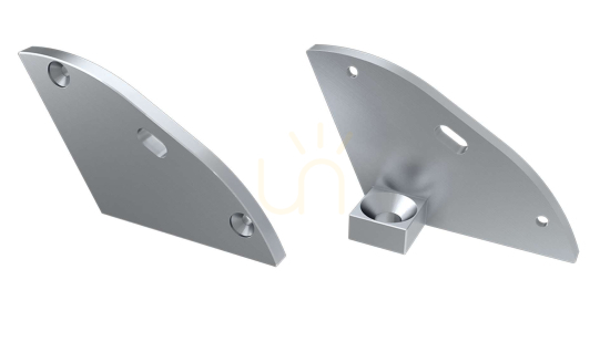 Prüfen ALU-Endkappe für LUMINES RETO LED-Profil silber rechts mit 30°-Stütze mit Bohrung ALU-Endkappe für LUMINES RETO LED-Profil silber rechts mit 30°-Stütze mit Bohrung