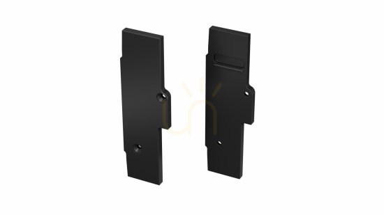 ALU blanking plug for LUMINES TIANO LED profile black lacquered left straight
