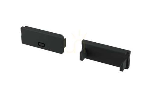 Prüfen Kappe für LUMINES DUAL LED Profil schwarz 2in1
