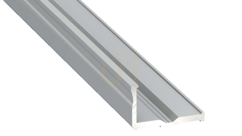 Prüfen LUMINES LED-Profil Typ E silber eloxiert 2 m