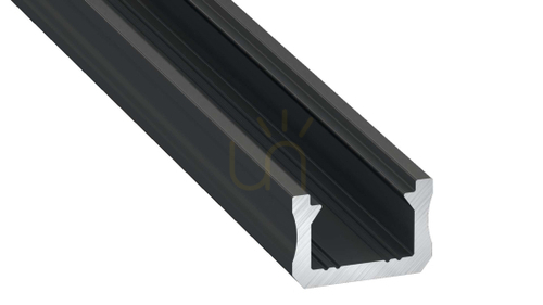 Prüfen LUMINES LED-Profil Typ X schwarz eloxiert 1 m