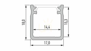LED-Profil LUMINES Typ Y inox eloxiert 2 m small 1