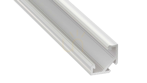 LED-Eckprofil 45° Lumines Typ C, weiß lackiert RAL 9016, 1 m, Streifen bis 12 mm (10-0031-10) small 0