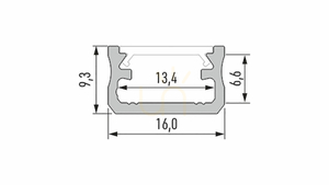 LUMINES LED-Profil Typ A silber eloxiert 2 m small 1