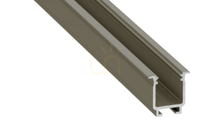 Lumines Typ W LED-Profil 2 m, Inox eloxiert, Einbaumontage, 22 × 18 mm, Streifen bis 12 mm small 0