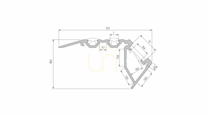 LED-Profil LUMINES Typ Scala schwarz eloxiert 1 m small 1