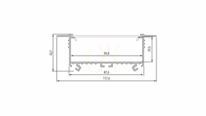 LED-Profil LUMINES SORGA Einbau für Gipskarton, für 6 LED-Streifen, schwarz lackiert, 1 m small 1