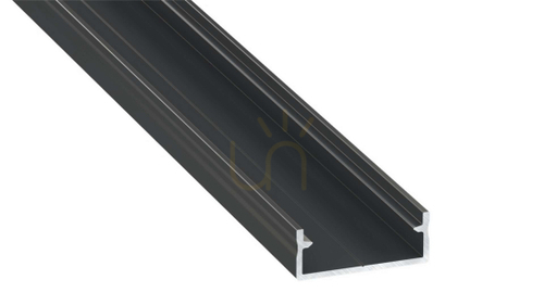 Prüfen LUMINES LED-Profil Typ DUAL schwarz eloxiert 2 m