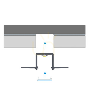 LED-Einbauprofil LUMINES GAUDI, unbehandeltes Aluminium, 2020 mm small 7
