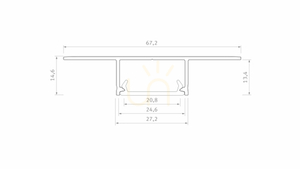 LED-Profil Lumines PLATO roh 2,02 m 10-0900-20 small 1