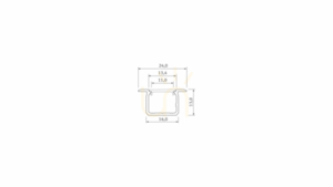 LED-Profil LUMINES Typ U roh 2 m small 1
