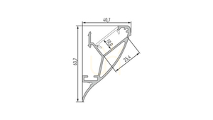 LED-Profil LUMINES Typ Conva silber eloxiert 2 m small 1