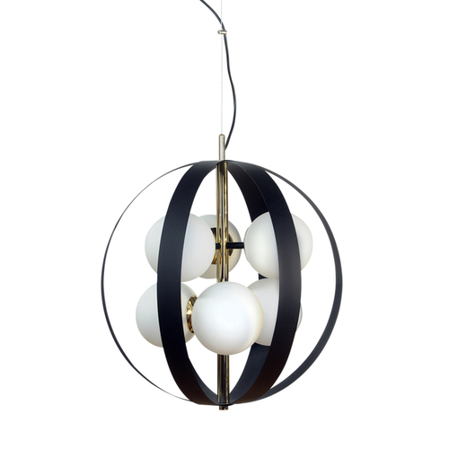 Prüfen Pendelleuchte Zuma Line NELA 1138 50CM CZARNO-gold/