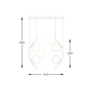 Pendelleuchte Zuma Line HELIX 5016, schwarz mit weißen Glasschirmen, 4×E14 small 2