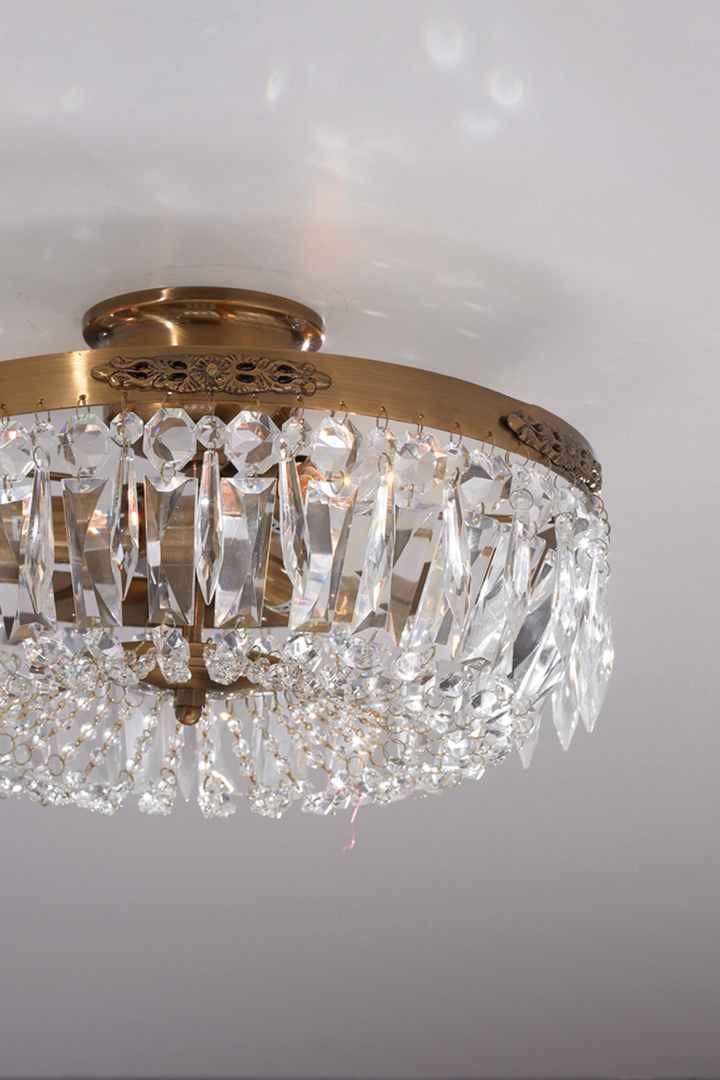 Aussicht Plafond Markslojd Strömsholm 3-flammig antik transparent Kristall 100613 Plafond Markslojd Strömsholm 3-flammig antik transparent Kristall 100613