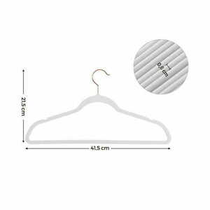 Veloursaufhänger weiß 20 Stück - CRF026W01 small 3