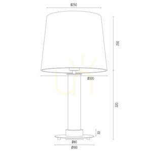 ARGON Hampton 8541 Tischleuchte – beiger Schirm, Glas und Messing small 5