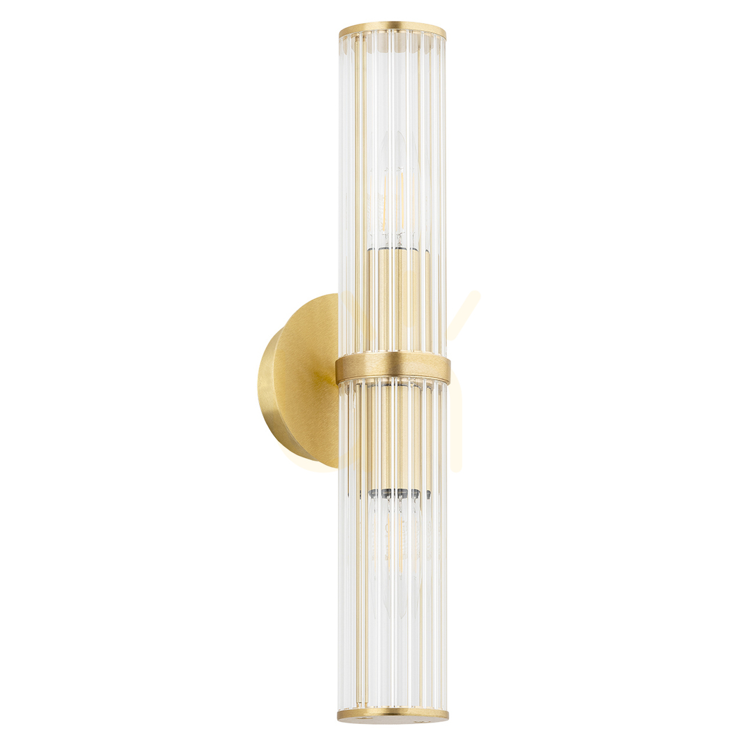Anzeige Wandleuchte Argon Hampton transparent Messing gebürstet E14 7203 Wandleuchte Argon Hampton transparent Messing gebürstet E14 7203