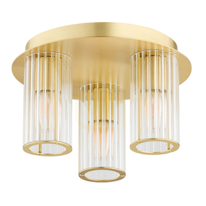 Plafon Argon Hampton transparent Messing 3x E14 6304 small 1
