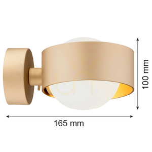 Wandleuchte ARGON MASSIMO PLUS weiß Glas Gold G9 IP44 8567 small 5