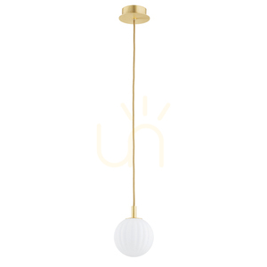 Pendelleuchte Argon PALOMA weiß Messing Glas E14 8506 small 1