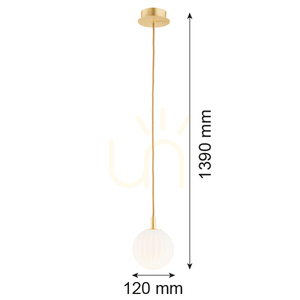 Pendelleuchte Argon PALOMA weiß Messing Glas E14 8506 small 5