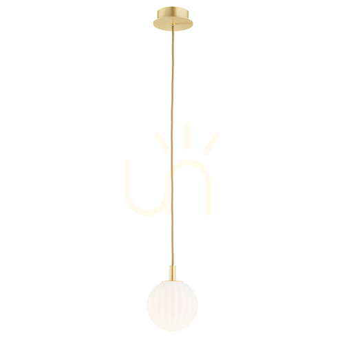 Prüfen Pendelleuchte Argon PALOMA weiß Messing Glas E14 8506