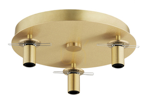 Plafond ARGON PALOMA 6305 Weiß Messing Glas E14 3-flammig small 3