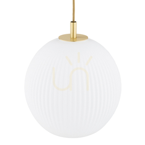 Pendelleuchte Argon PALOMA 6306 Weiß Opal matt Messing gebürstet E27 3-flammig small 3