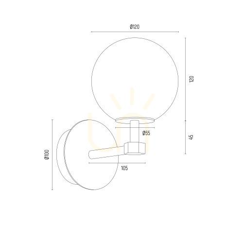 Vorschau Wandleuchte Argon Paloma 8508 Rauchglas Messing E14 IP20 Wandleuchte Argon Paloma 8508 Rauchglas Messing E14 IP20