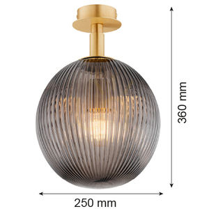 Wandleuchte ARGON PALOMA 8511 Rauchglas Messing E27 IP20 small 5