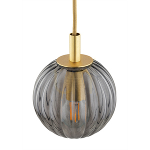 Pendelleuchte ARGON PALOMA Rauchglas Messing E14 8512 small 3
