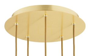Pendelleuchte ARGON Paloma 5-flammig Rauchglas Messing 2185 small 4