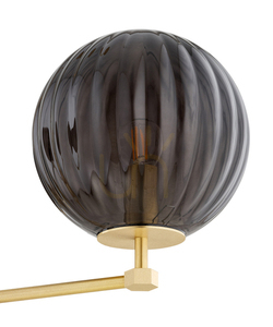 Kronleuchter ARGON PALOMA 6310 rauchfarben Messing Glas E14 3-flammig small 3