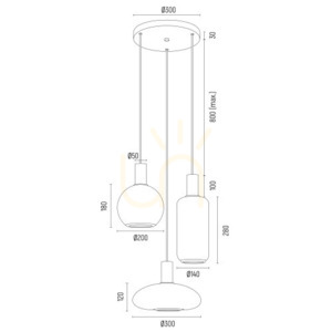 Pendelleuchte ARGON Sagunto Plus 3-flammig Weiß Opal Matt E27 6323 small 3